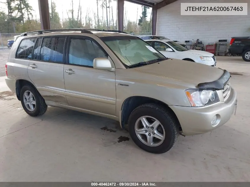 2002 Toyota Highlander Limited VIN: JTEHF21A620067463 Lot: 40462472