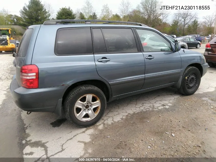 2003 Toyota Highlander V6 VIN: JTEHF21A230118555 Lot: 39297970