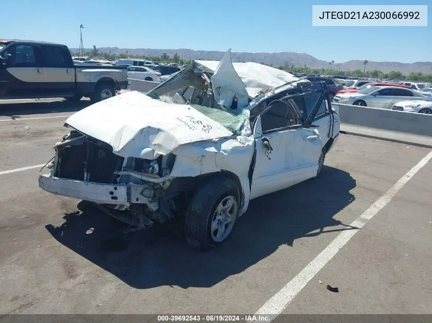 JTEGD21A230066992 2003 Toyota Highlander