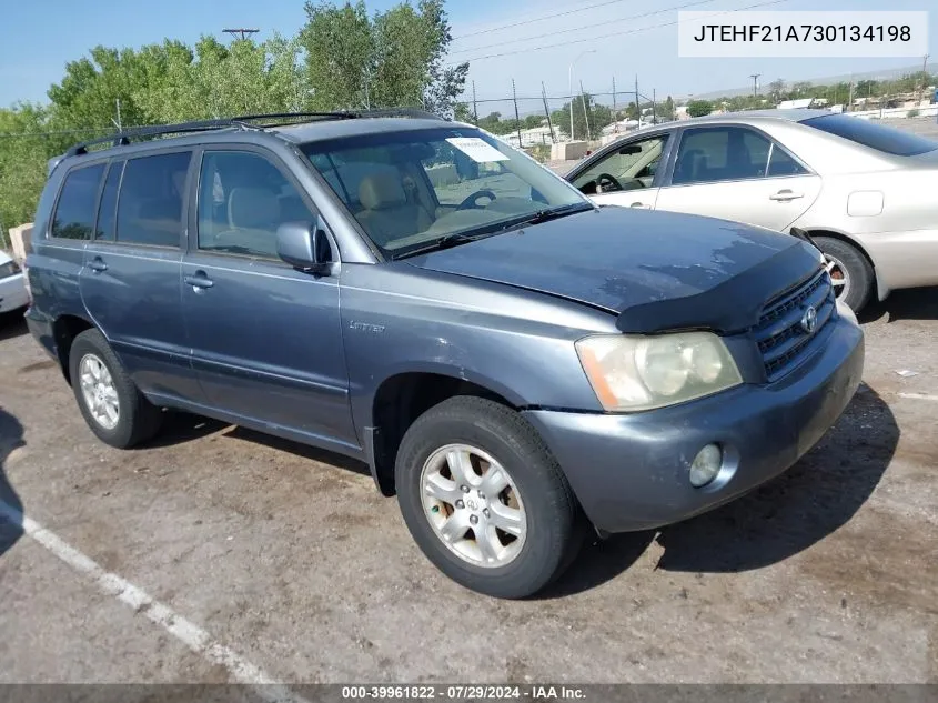 2003 Toyota Highlander Limited V6 VIN: JTEHF21A730134198 Lot: 39961822