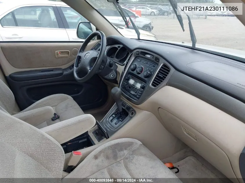 JTEHF21A230111086 2003 Toyota Highlander V6