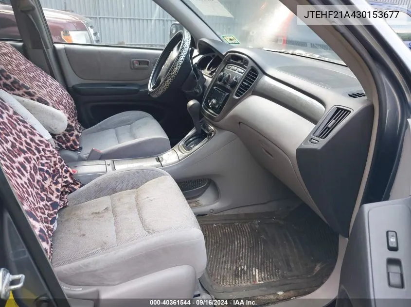 JTEHF21A430153677 2003 Toyota Highlander V6