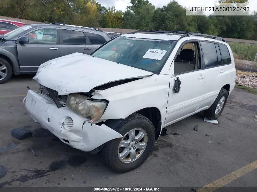 2003 Toyota Highlander V6 VIN: JTEHF21A530120493 Lot: 40629472