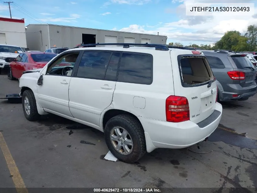 2003 Toyota Highlander V6 VIN: JTEHF21A530120493 Lot: 40629472