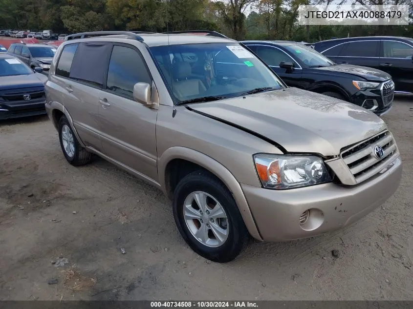 2004 Toyota Highlander VIN: JTEGD21AX40088479 Lot: 40734508