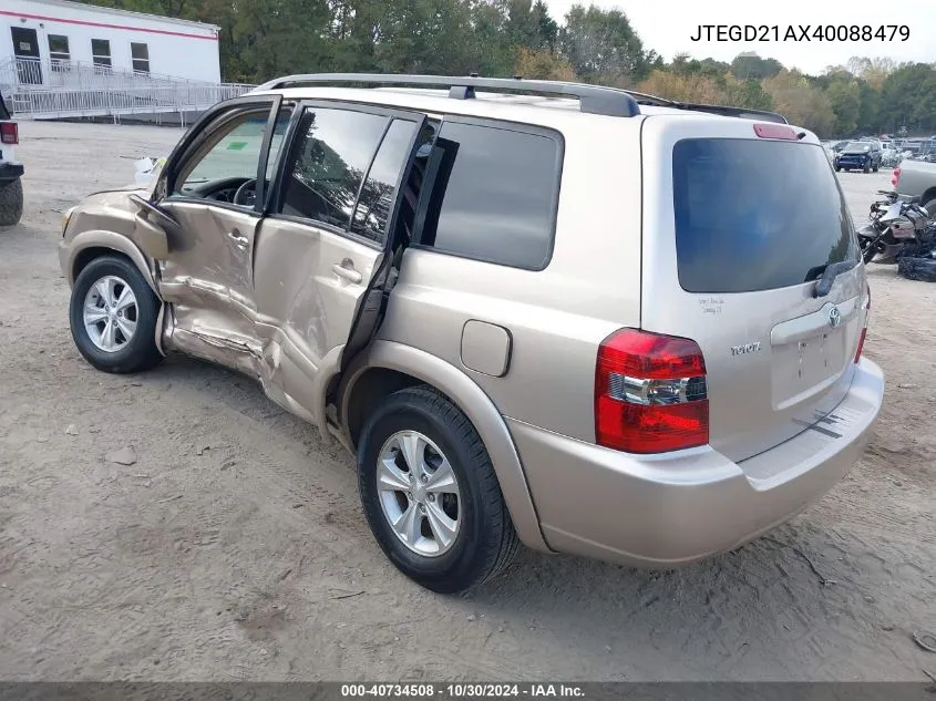 2004 Toyota Highlander VIN: JTEGD21AX40088479 Lot: 40734508