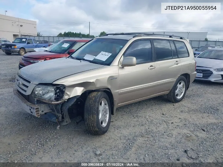 2005 Toyota Highlander Limited V6 VIN: JTEDP21A950055954 Lot: 39835839