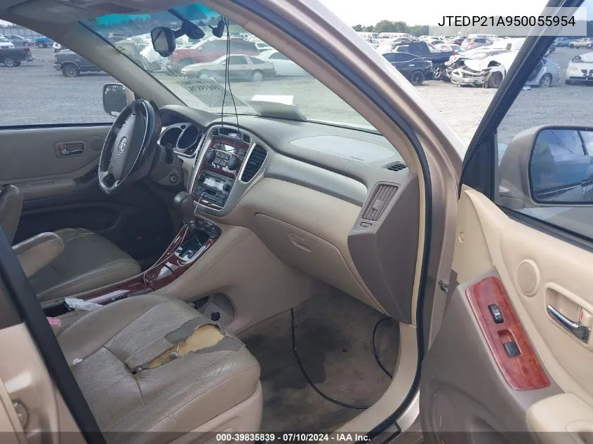 JTEDP21A950055954 2005 Toyota Highlander Limited V6