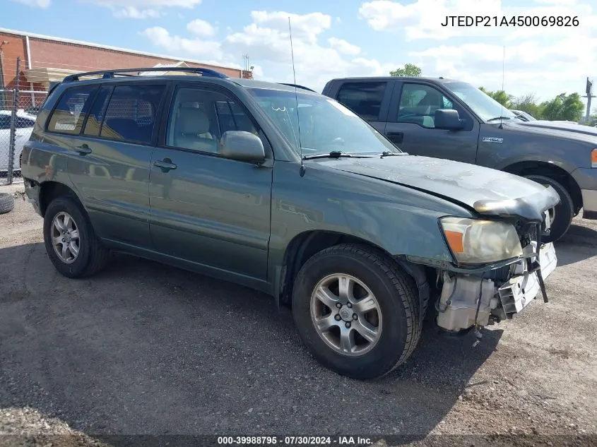 JTEDP21A450069826 2005 Toyota Highlander V6