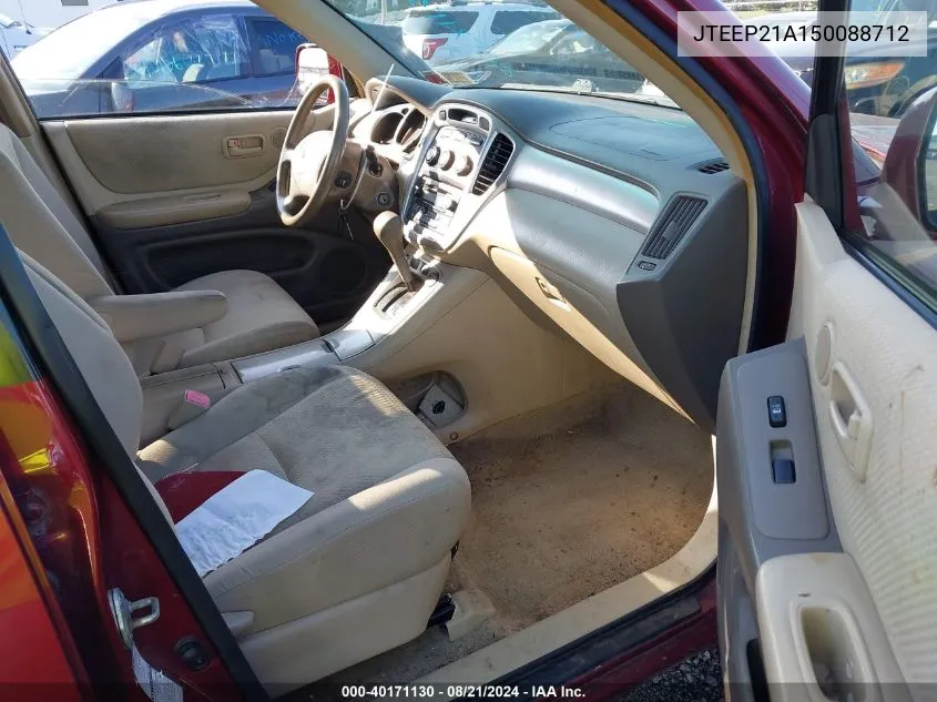 JTEEP21A150088712 2005 Toyota Highlander V6