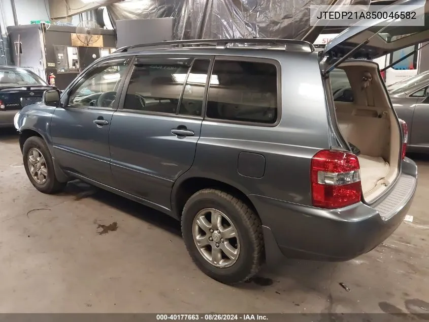 JTEDP21A850046582 2005 Toyota Highlander V6