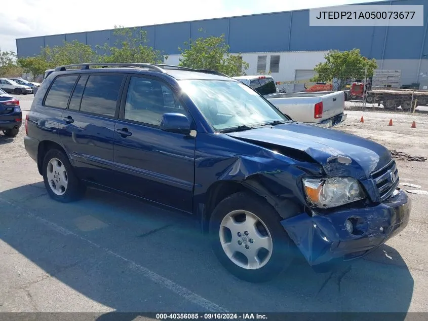 2005 Toyota Highlander Limited V6 VIN: JTEDP21A050073677 Lot: 40356085