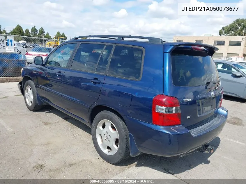 2005 Toyota Highlander Limited V6 VIN: JTEDP21A050073677 Lot: 40356085