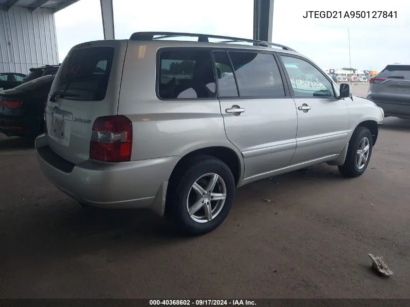 JTEGD21A950127841 2005 Toyota Highlander