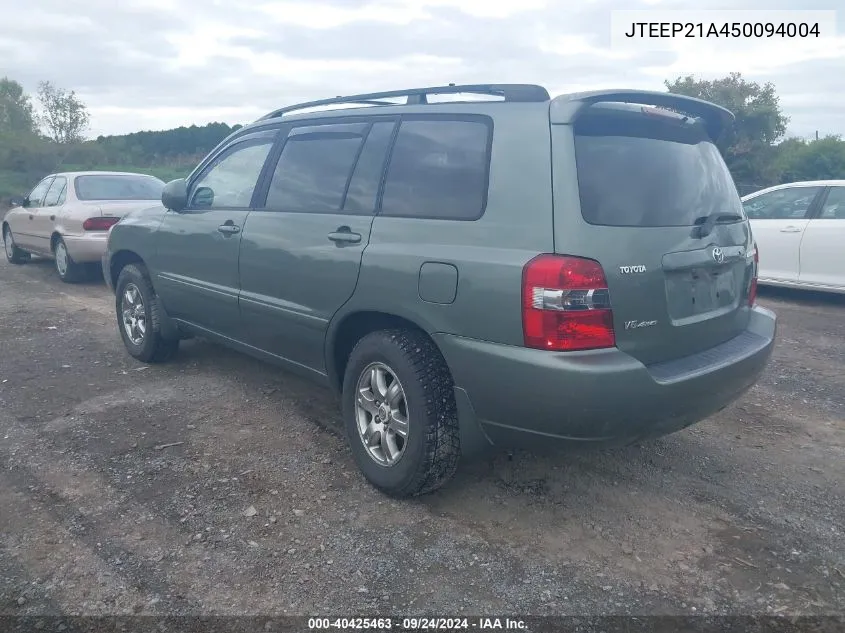 JTEEP21A450094004 2005 Toyota Highlander V6