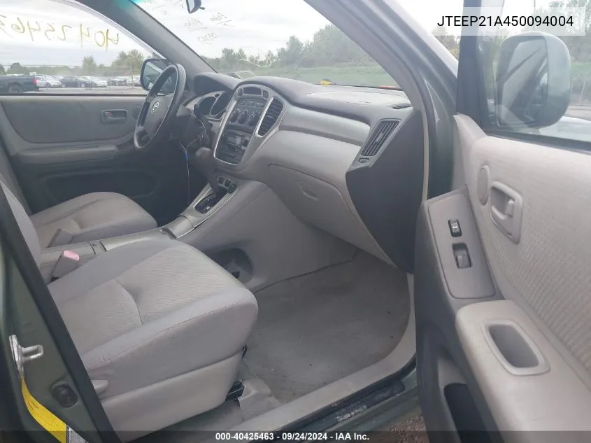 JTEEP21A450094004 2005 Toyota Highlander V6