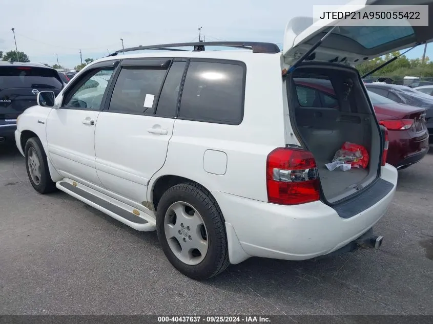 2005 Toyota Highlander Limited V6 VIN: JTEDP21A950055422 Lot: 40437637