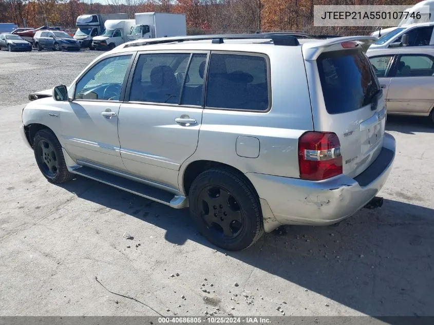 2005 Toyota Highlander Limited V6 VIN: JTEEP21A550107746 Lot: 40686805