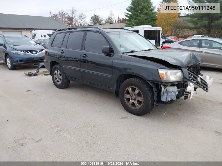 JTEEP21A950111248 2005 Toyota Highlander V6