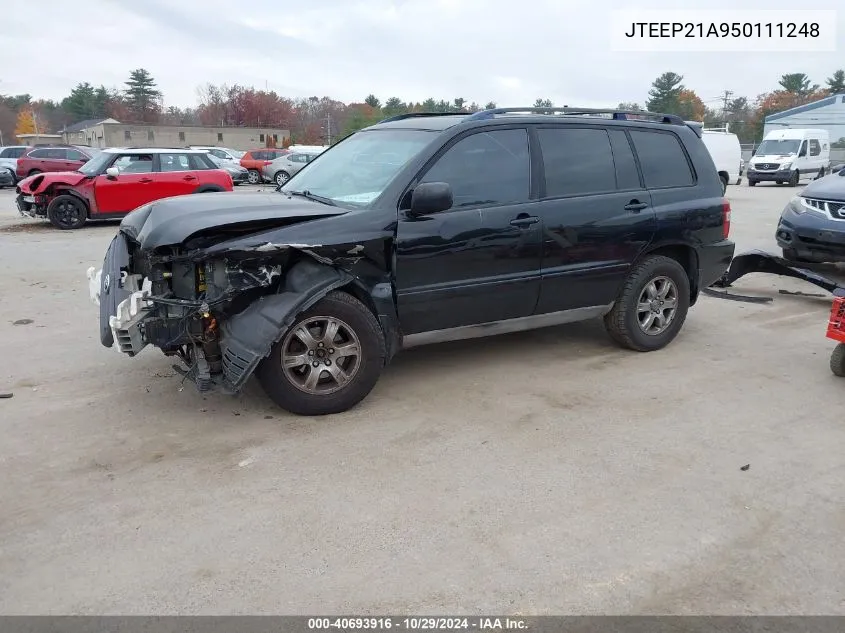 JTEEP21A950111248 2005 Toyota Highlander V6