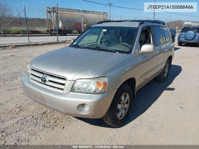 2005 Toyota Highlander V6 VIN: JTEEP21A150088466 Lot: 40694873