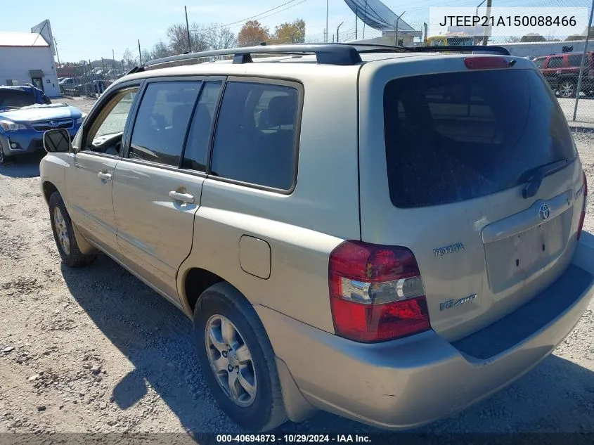 2005 Toyota Highlander V6 VIN: JTEEP21A150088466 Lot: 40694873