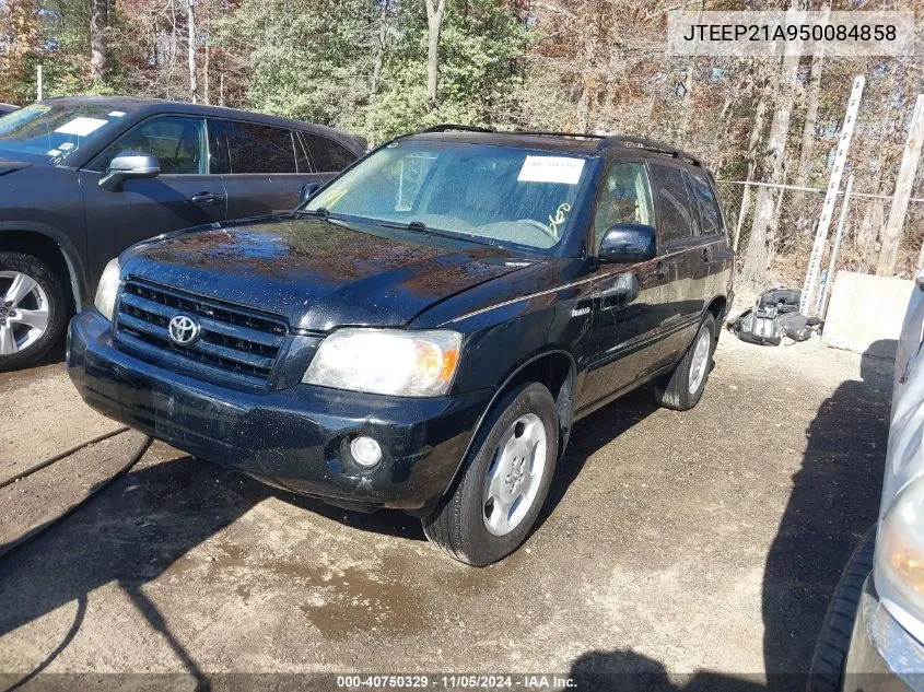 2005 Toyota Highlander Limited V6 VIN: JTEEP21A950084858 Lot: 40750329