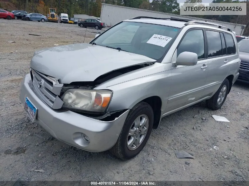 JTEGP21A050044256 2005 Toyota Highlander V6