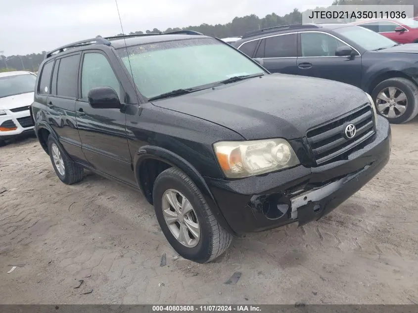 JTEGD21A350111036 2005 Toyota Highlander