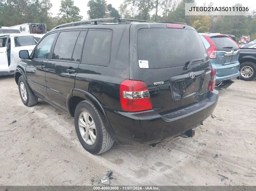 JTEGD21A350111036 2005 Toyota Highlander