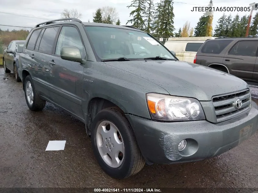 JTEEP21A650070805 2005 Toyota Highlander Limited