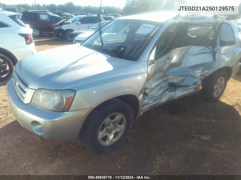 JTEGD21A250129575 2005 Toyota Highlander