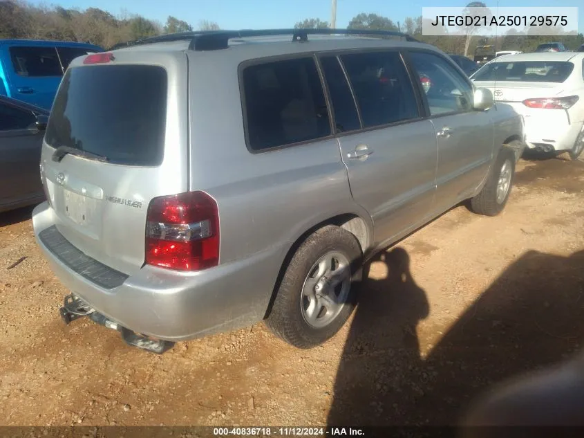 JTEGD21A250129575 2005 Toyota Highlander