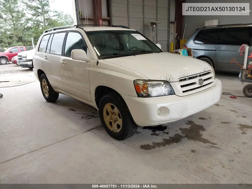 2005 Toyota Highlander VIN: JTEGD21AX50130134 Lot: 40857751