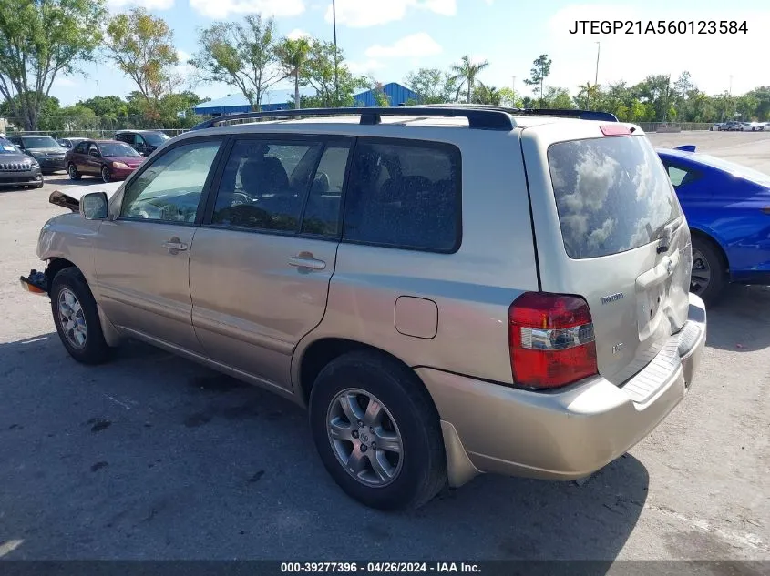 JTEGP21A560123584 2006 Toyota Highlander V6