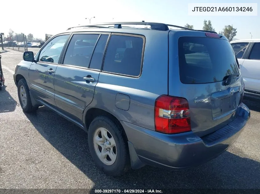 2006 Toyota Highlander VIN: JTEGD21A660134246 Lot: 39297170