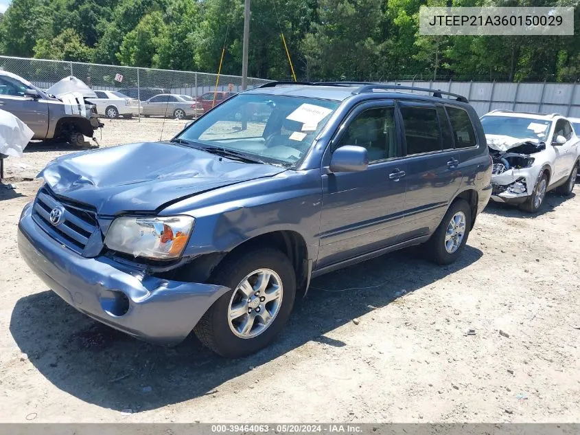 JTEEP21A360150029 2006 Toyota Highlander V6