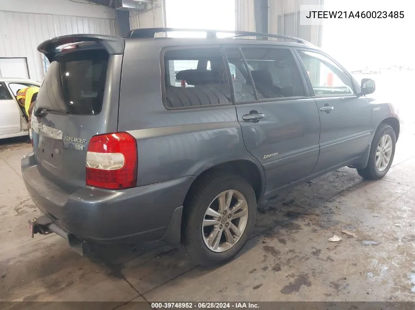 JTEEW21A460023485 2006 Toyota Highlander Hybrid Limited V6