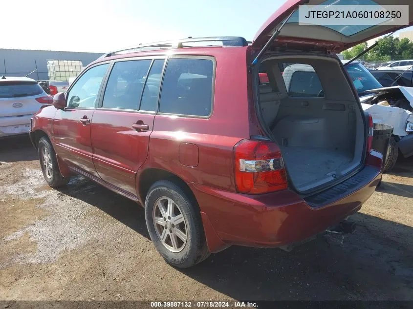 JTEGP21A060108250 2006 Toyota Highlander V6