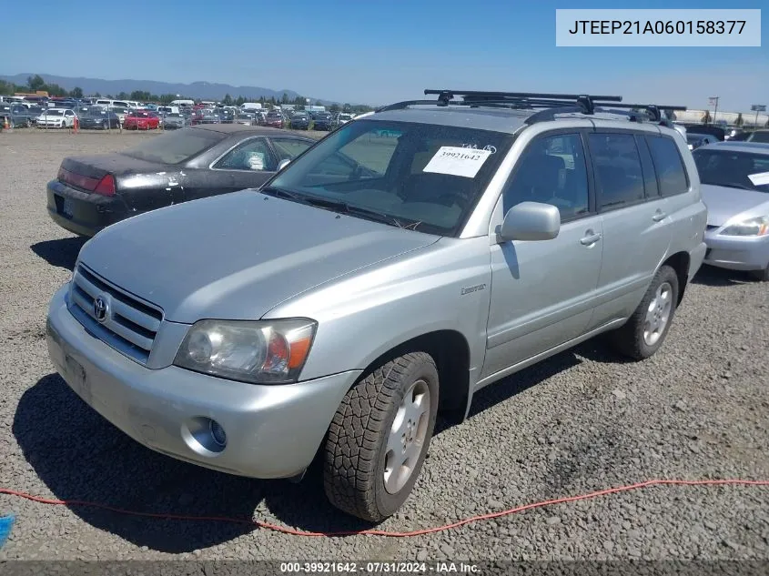 JTEEP21A060158377 2006 Toyota Highlander Limited V6