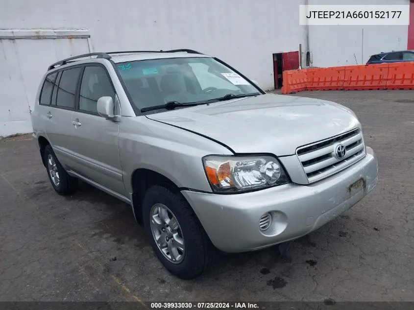 JTEEP21A660152177 2006 Toyota Highlander V6