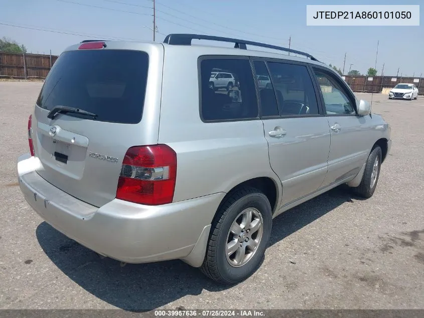 JTEDP21A860101050 2006 Toyota Highlander V6