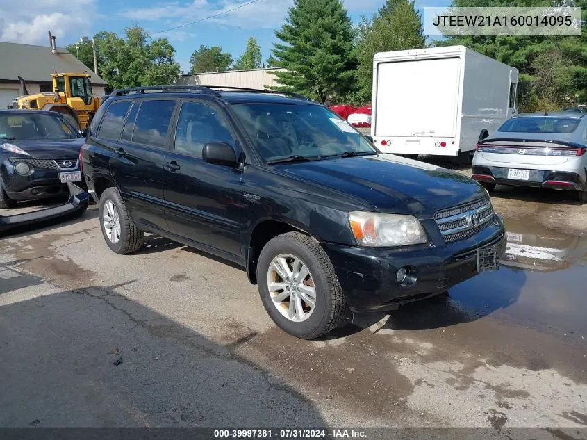 2006 Toyota Highlander Hybrid Limited V6 VIN: JTEEW21A160014095 Lot: 39997381