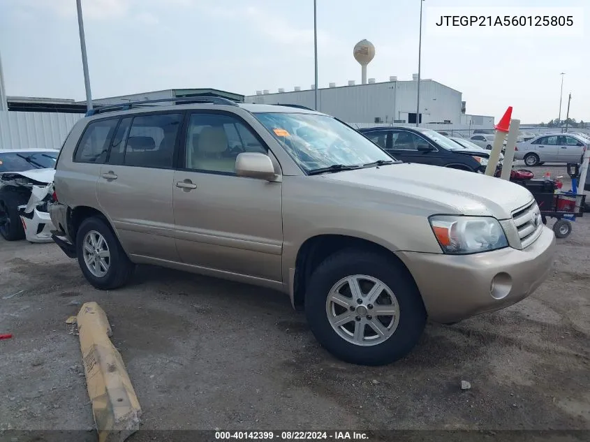 JTEGP21A560125805 2006 Toyota Highlander V6