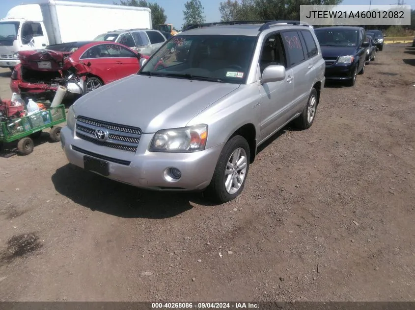 2006 Toyota Highlander Hybrid VIN: JTEEW21A460012082 Lot: 40268086