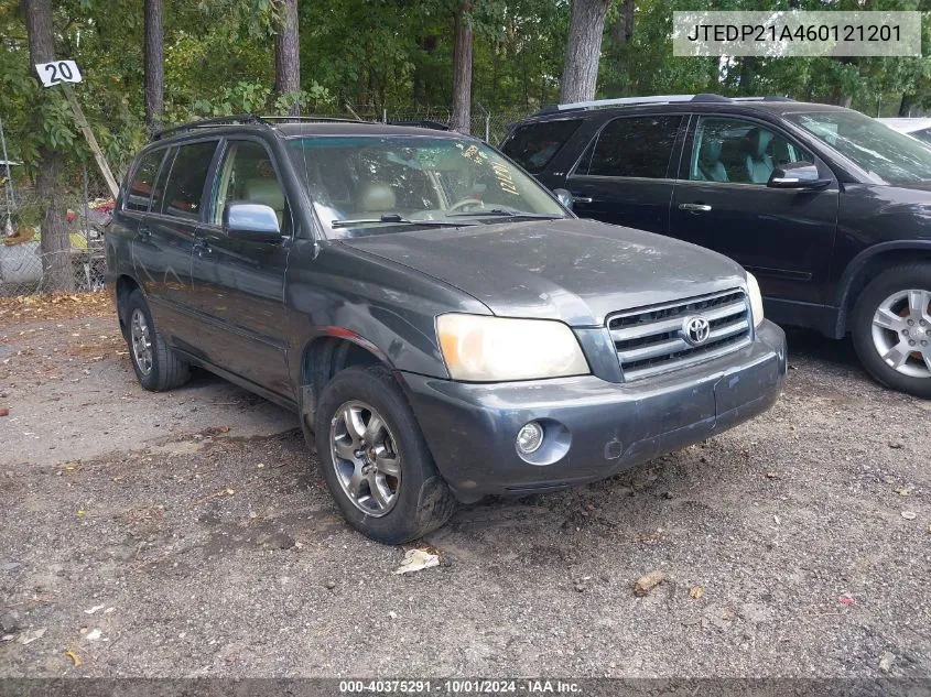 JTEDP21A460121201 2006 Toyota Highlander V6