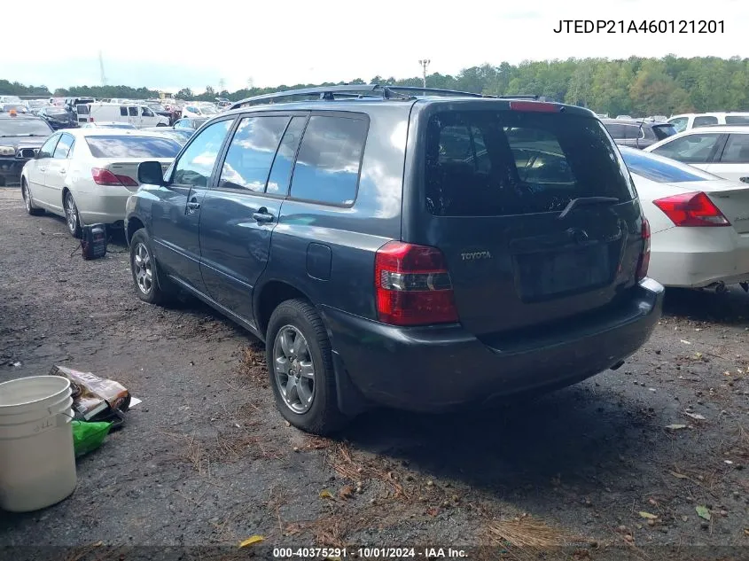 JTEDP21A460121201 2006 Toyota Highlander V6