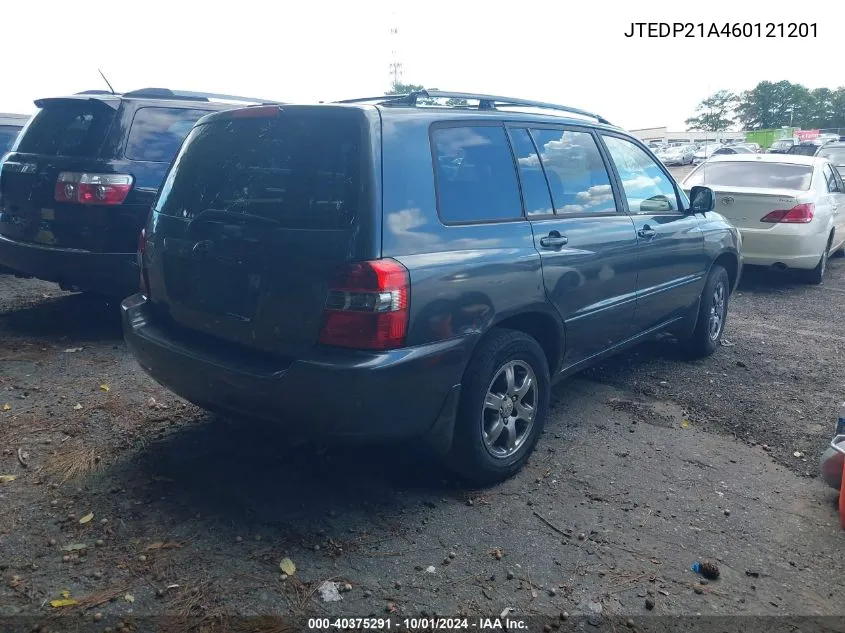 JTEDP21A460121201 2006 Toyota Highlander V6