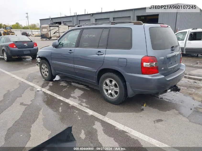 JTEDP21A960107245 2006 Toyota Highlander V6