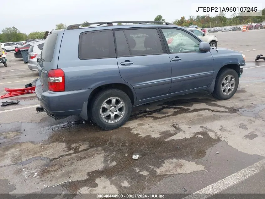 JTEDP21A960107245 2006 Toyota Highlander V6